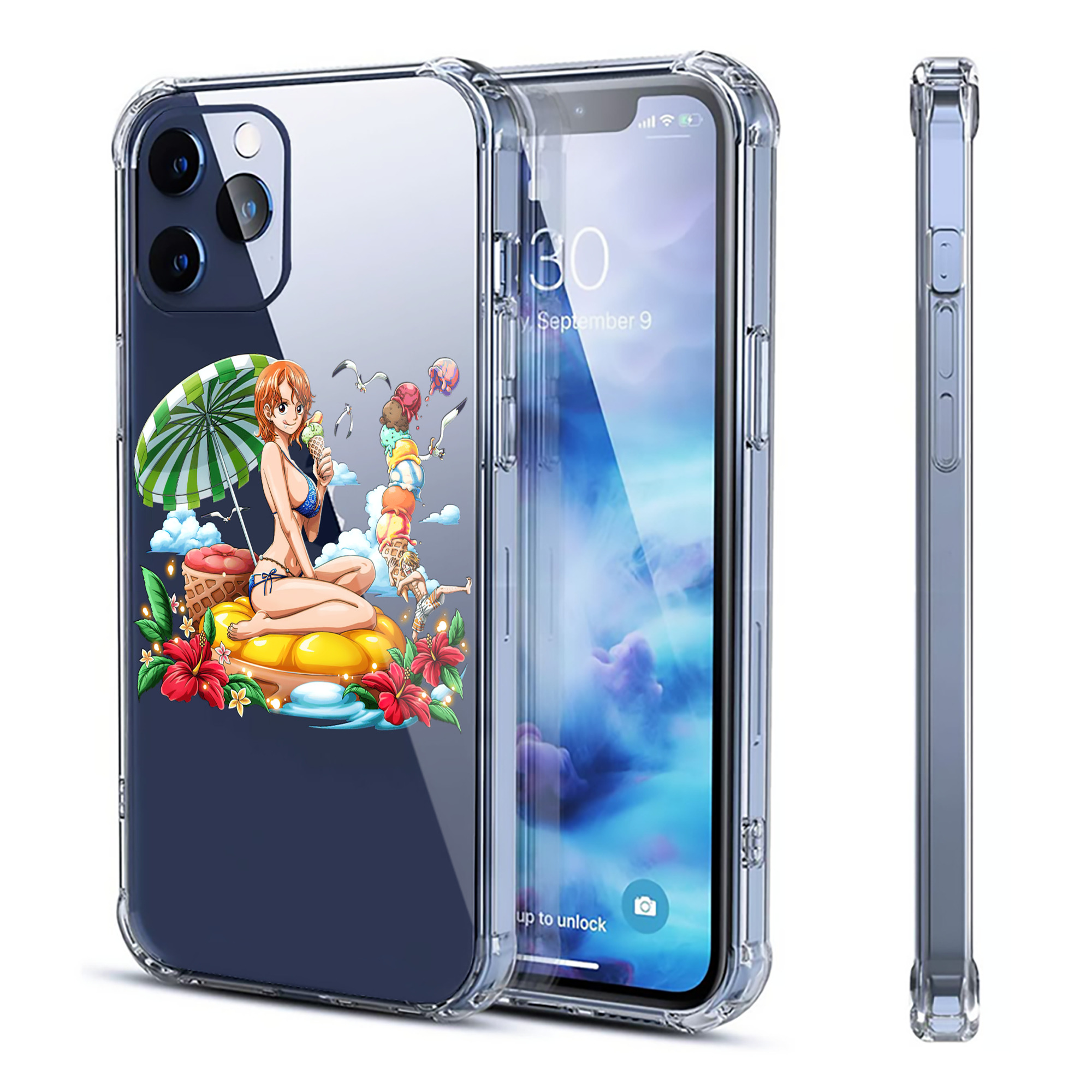 （画像用） ワンピース ナミ ONE PIECE Nami 【iPhone 12シリーズ対応】透明スマホケース（クリアソフトケース）